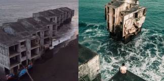 Devorado cada día por el mar, así es el hotel fantasma que atrae visitantes al sur del país