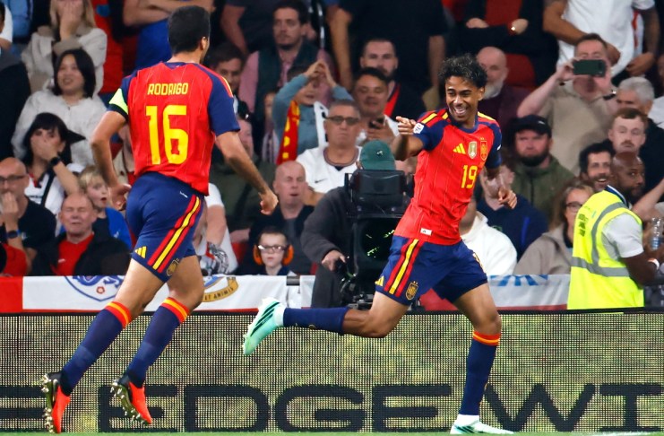 Lamine Yamal celebra su gol anotado ante Inglaterra. Foto La Hora: EFE