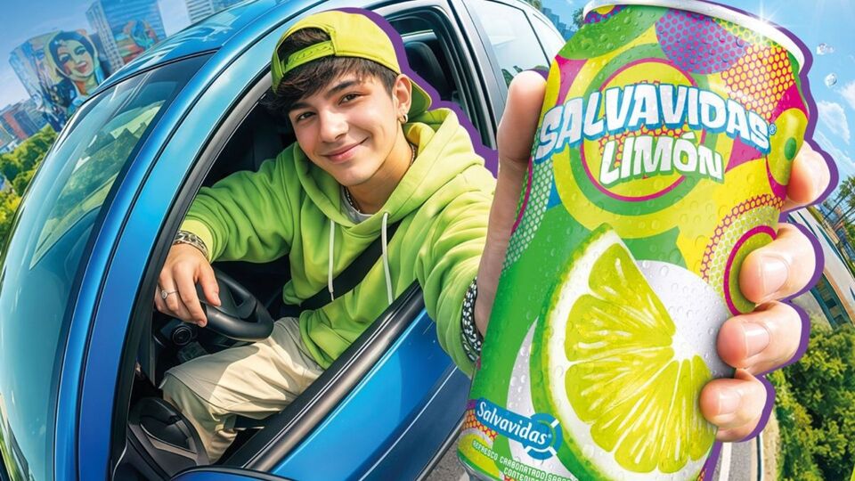 Los sabores uva y limón se incorporaron en envases de vidrio. Foto: Cortesía Gaseosas Salvavidas