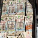 Los investigadores localizaron una fuerte suma de dinero en efectivo que, de manera preliminar, se calcula en por lo menos Q2 millones. Foto La Hora: PNC