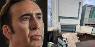 La mansión del actor Nicolas Cage en Malibú, valorada en US$10.5 millones, está a punto de hundirse debido a un socavón.