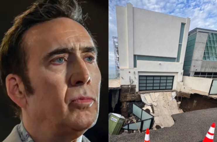 La mansión del actor Nicolas Cage en Malibú, valorada en US$10.5 millones, está a punto de hundirse debido a un socavón.