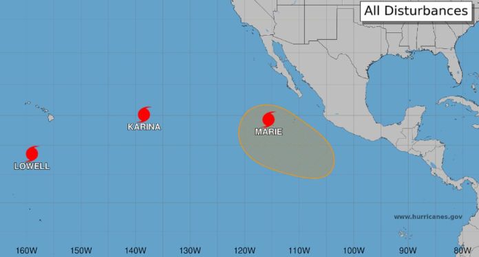 NOOA NOAA TRES HURACANES PACÍFICO