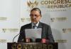 Rector de la Universidad Rafael Landívar (URL), Miquel Cortés, quien como presidente de la Comisión de Postulación para la elección de Contralor entregó la nómina final al Congreso. Foto La Hora: José Orozco