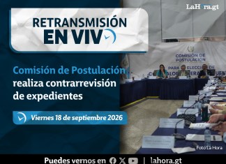 Retransmisión: Comisión de Postulación realiza contrarrevisión de expedientes Comisión de Postulación para Contraloría General de Cuentas. Arte La Hora: Alejandro Ramírez.