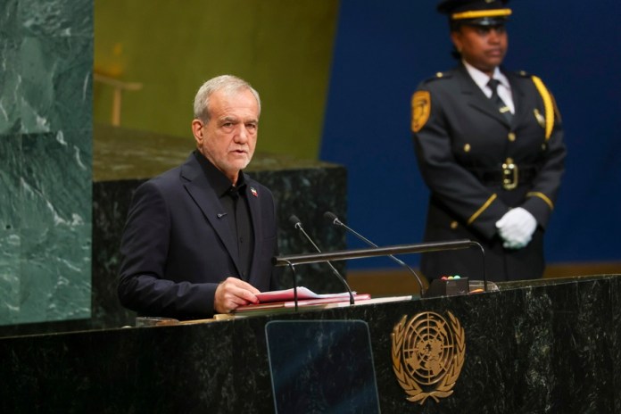 Pezeshkian acusa ante la ONU a Estados Unidos e Israel de terrorismo Presidente de Irán, Masud Pezeshkian.