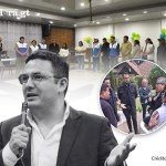La respuesta de Reneé Elgueta, representante de Raíces, a Samuel Pérez sobre lo que ocurrió en la asamblea de Quetzaltenango. Diseño La Hora: Francisco Altán