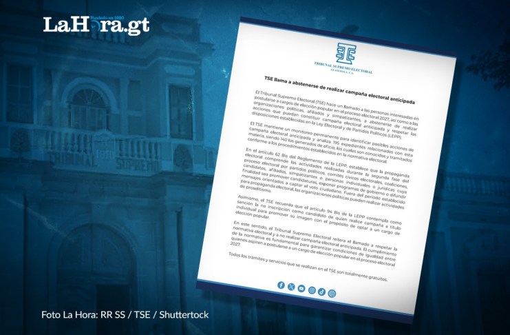 Tras los actos repetidos y descarados, TSE advierte por campaña anticipada TSE advierte por campaña anticipada. Foto La Hora: TSE.