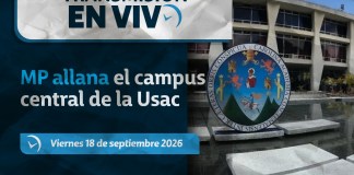 MP allana las instalaciones del campus central de la Usac. Arte La Hora: Alejandro Ramírez.
