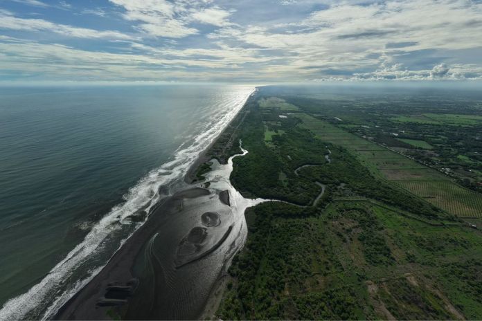 Vista aérea del Santuario Municipal de Aves de Tecojate. Foto: La Hora WCS