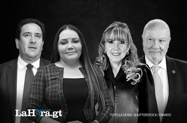 Los magistrados Roberto Molina Barreto, Julia Rivera y Dina Ochoa votaron a favor de cerrar un caso contra Gustavo Alejos. Foto La Hora