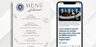 Este es el menú de la CC, que incluye carnes, mariscos y otros alimentos en una cocina para magistrados