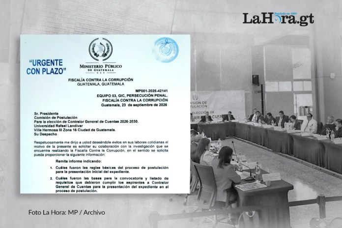 El MP solicitó a la comisión que eligió la nómina de candidatos a Contralor informar sobre las reglas y requisitos del proceso.
