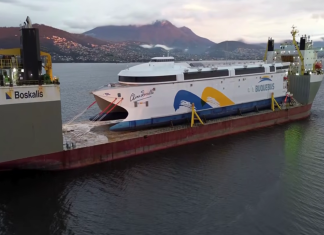 El buque eléctrico "China Zorrilla" llegó este sábado a Uruguay, informaron funcionarios de ese país. Foto: Captura de pantalla de Como Me Muevo Uruguay