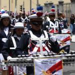 Centros educativos participan en desfile cívico por las calles del Centro Histórico. Foto: La Hora/José Orozco