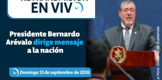 El presidente Bernardo Arévalo dirige mensaje a la nación.