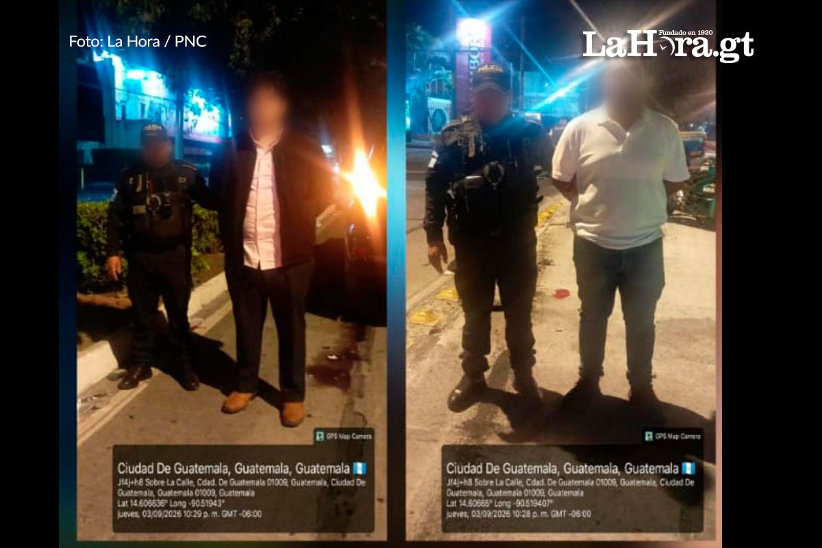 El hijo del magistrado del OJ identificado como Pablo Andrés Zaldaña y Roberto Pérez se encuentran en prisión domiciliaria, según información del MP. Foto La Hora/ PNC