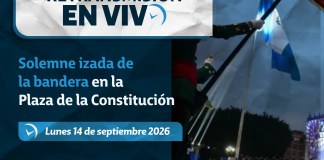 Retransmisión: solemne izada de la bandera en la Plaza de la Constitución En el acto de izada de la bandera estará participando el presidente Bernardo Arévalo y varios ministros de Estado.