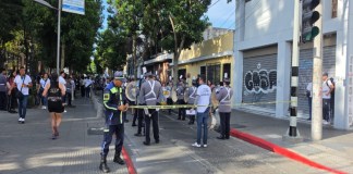 Estudiantes participan en desfiles en diferentes zonas de la capital. Foto: PMT de la ciudad de Guatemala