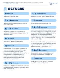 Actividades para los centros educativos privados, por cooperativa y municipales para el mes de octubre 2026. Foto La Hora: Ministerio de Educación.