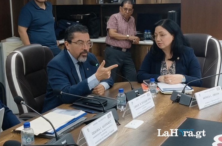 Viceministro de Transperancia Fiscal, Carlos Melgar, junto con la viceministra de Ingresos y Evaluación Fiscal, Patricia Joaquín. Foto La Hora: Joel Maldonado